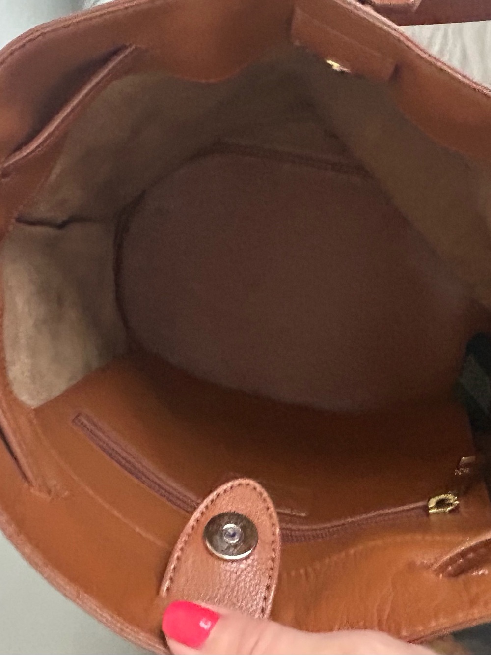 Ralph Lauren Chestnut Brown Leather Drawstring Bucket Shoulder Bag - Picture 11 of 11